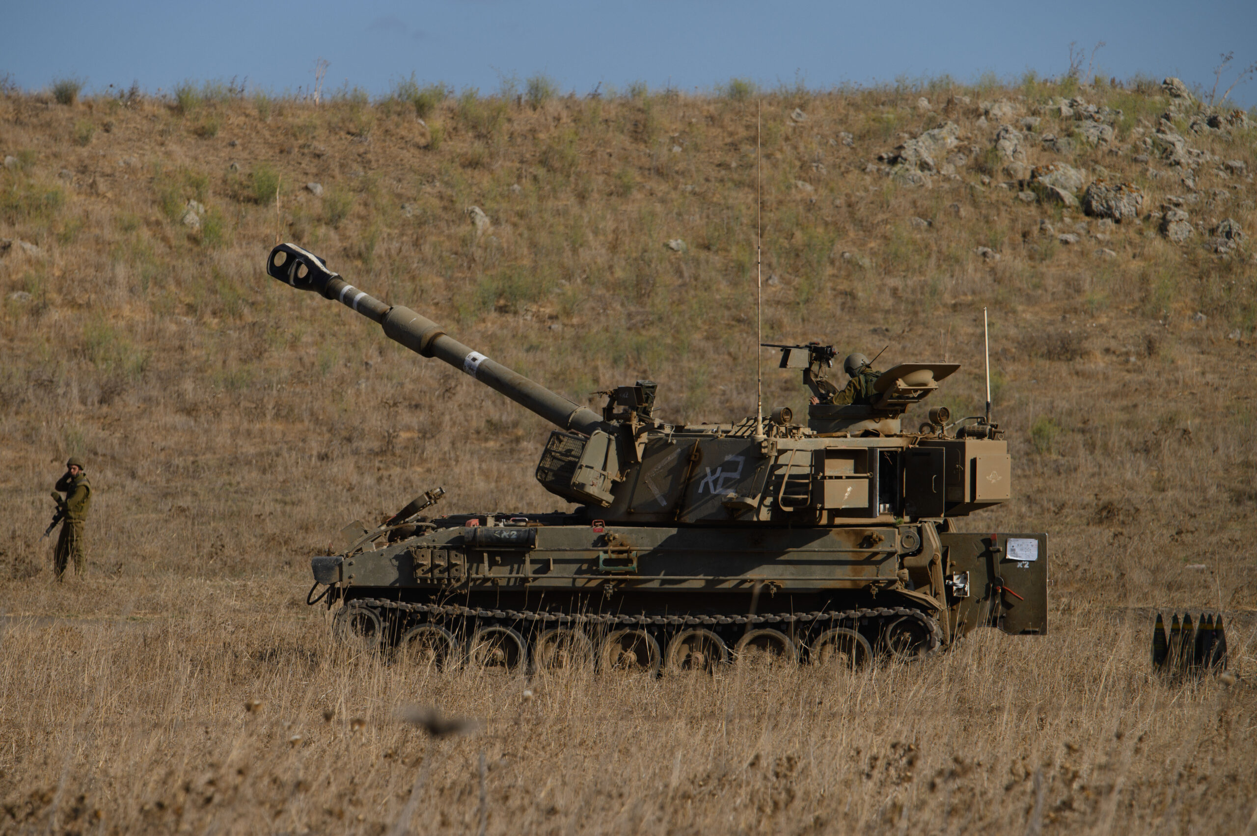 Ein israelischer Panzer auf den Golanhöhen. (Archivbild)
