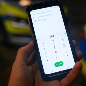 110 auf einem Smartphone