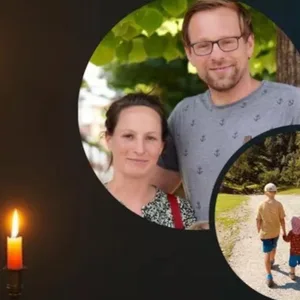Der bei einem Radunfall verstorbene Vater mit seiner Familie