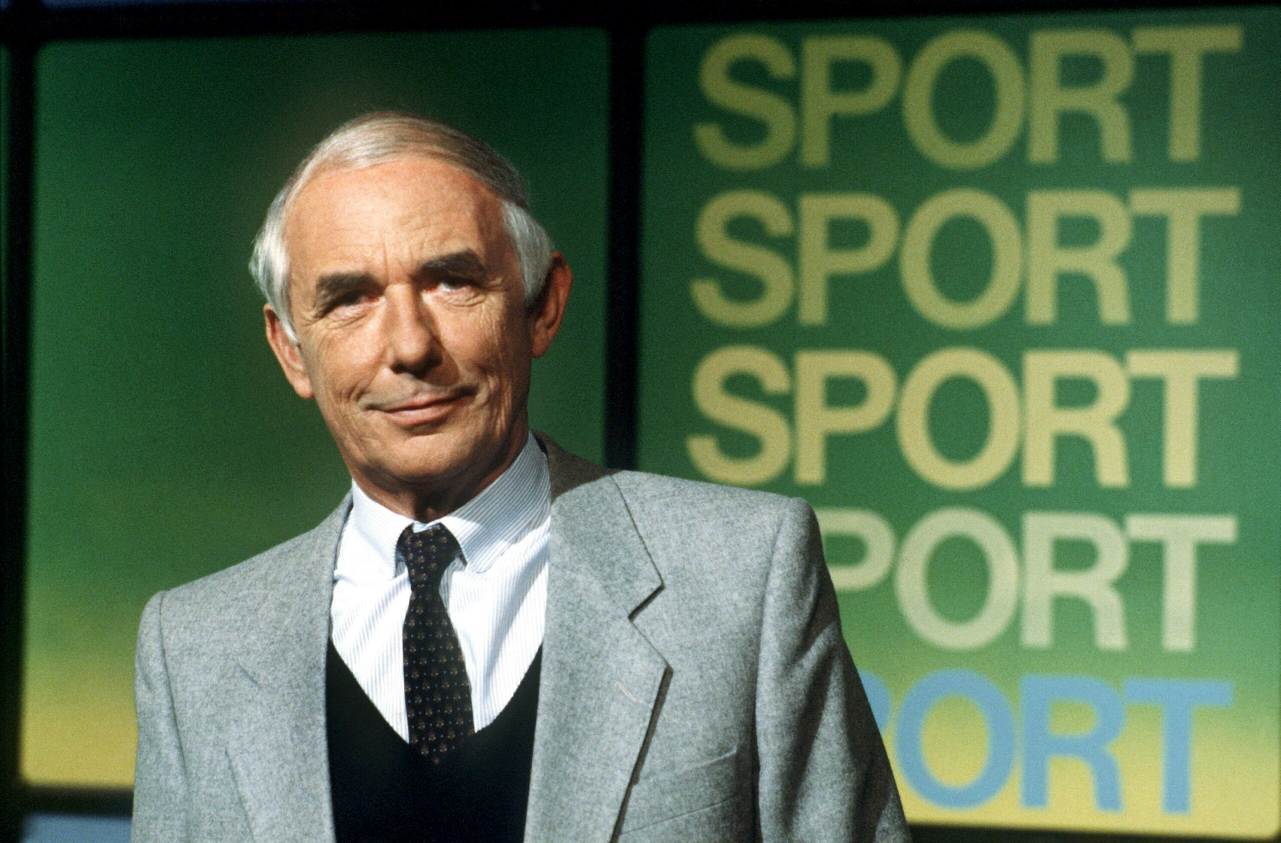 Ernst Huberty in einer Sportschau-Sendung im Januar 1983