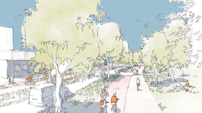 Die Louise-Schroeder-Straße in Altona wird zu einer dreispurigen Einbahnstraße.