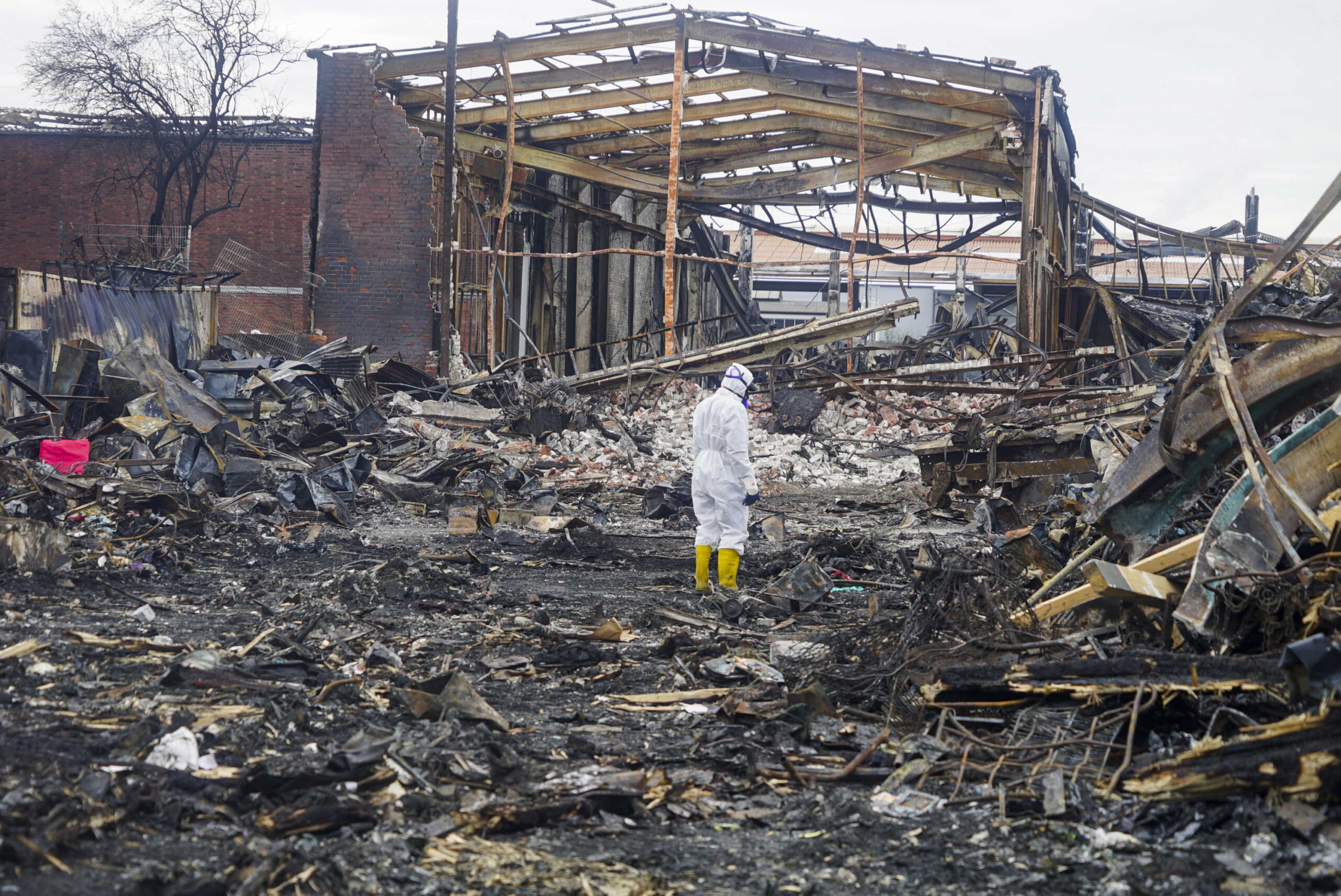 Nach dem Großbrand in der Billstraße – das ganze ausaß der Zerstörung