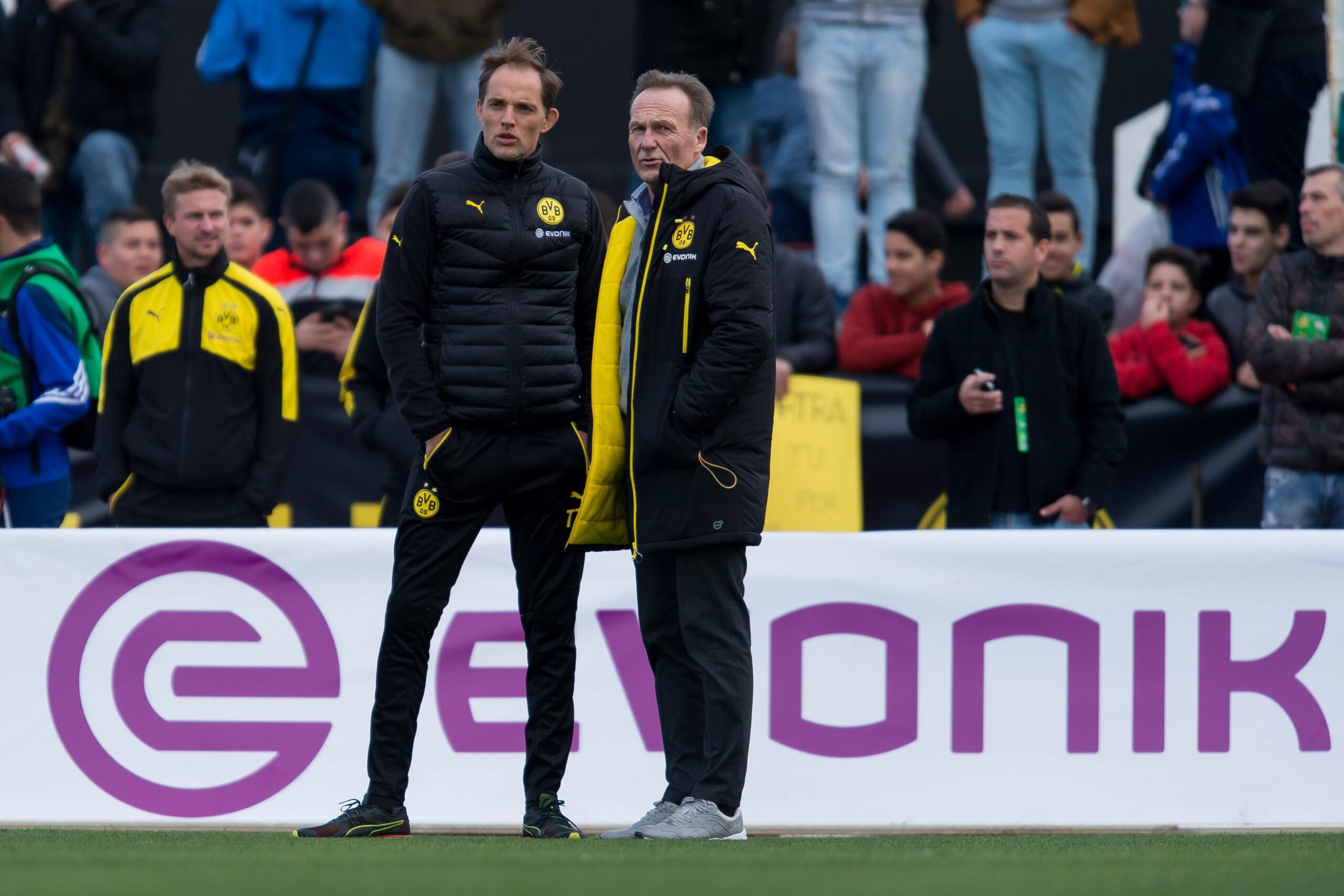 Thomas Tuchel und Hans-Joachim Watzke von Borussia Dortmund