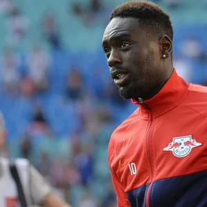 Jean-Kevin Augustin im RB Leipzig Dress.