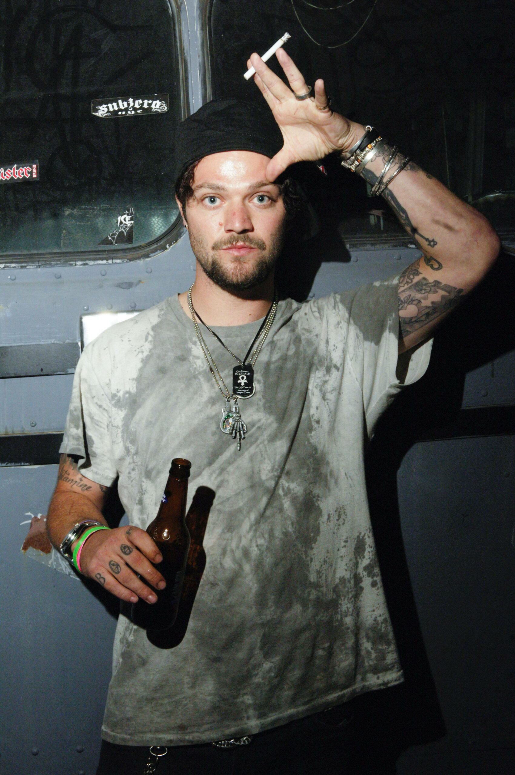 Bam Margera backstage portrait at the Key Club in Hollywood, CA USA - 2007