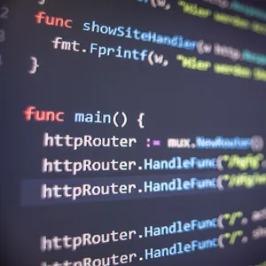 Programmcode ist auf einem Computerbildschirm zu sehen