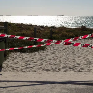 Gesperrter Strand nach Haiangriff