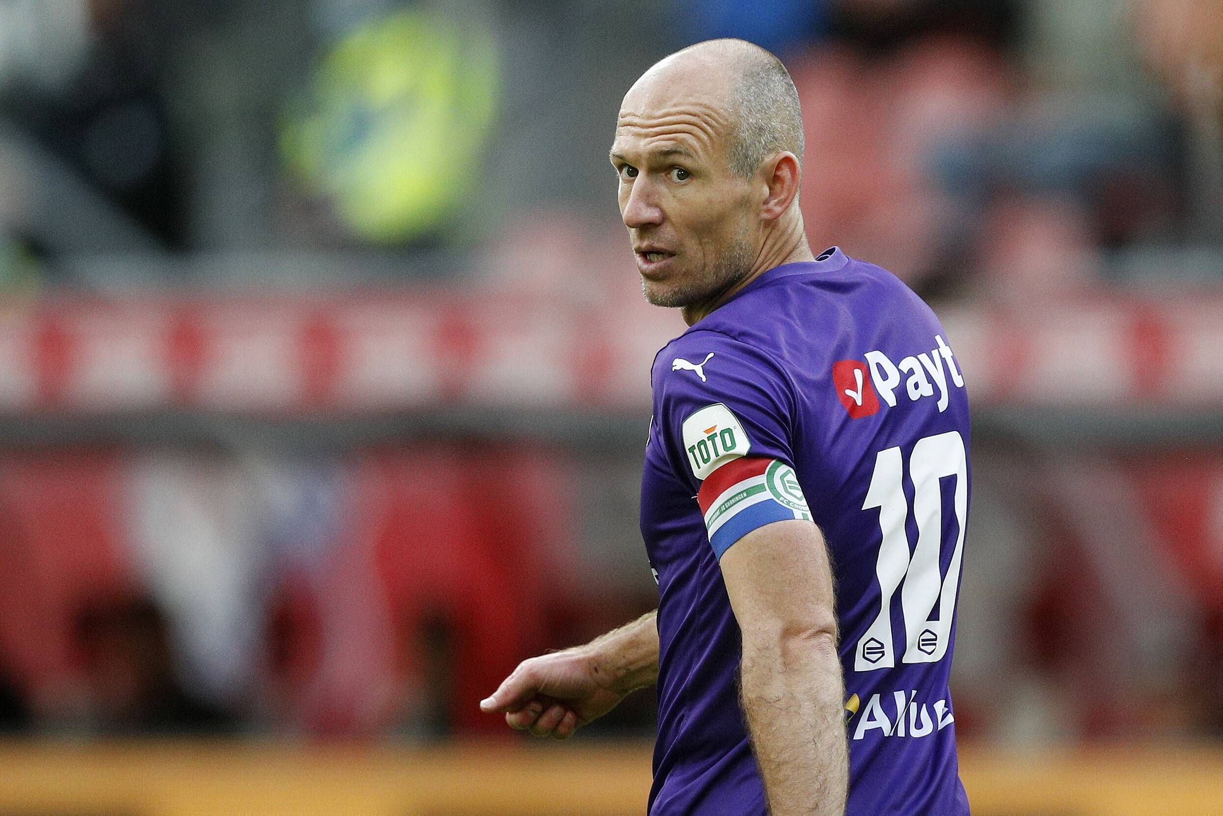 Arjen Robben am 19. Mai 2021 in seinem letzten Spiel als Profi für den FC Groningen