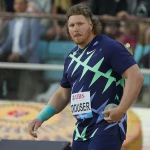 Ryan Crouser beim Kugelstoßen
