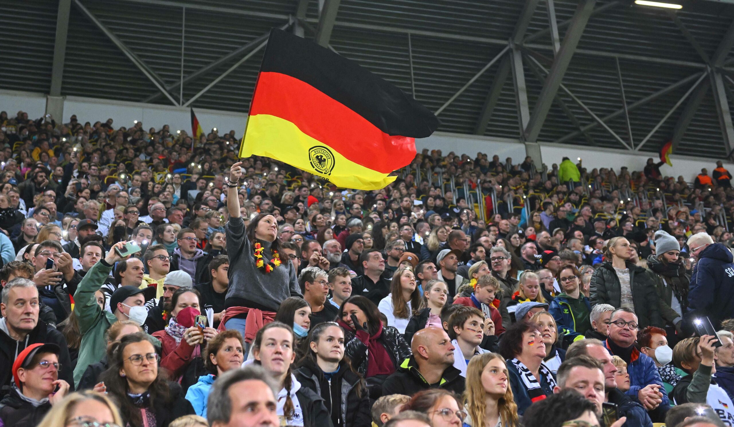 Deutsche Fans auf der Tribüne