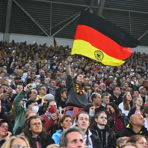 Deutsche Fans auf der Tribüne