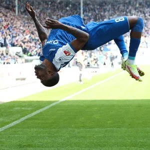 Ex-HSV-Spieler Moritz-Broni Kwarteng traf zum 1:0 für Magdeburg.