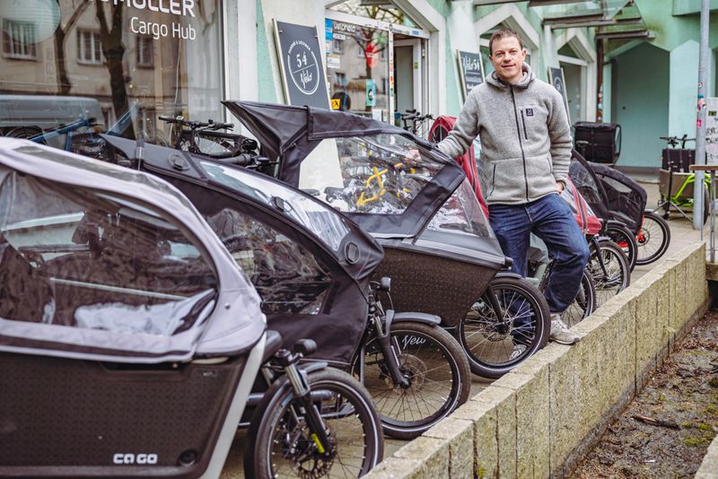 Hannes Leitner (40) ist Inhaber des Fahrradgeschäfts „Vélo 54“ in Wilhelmsburg.