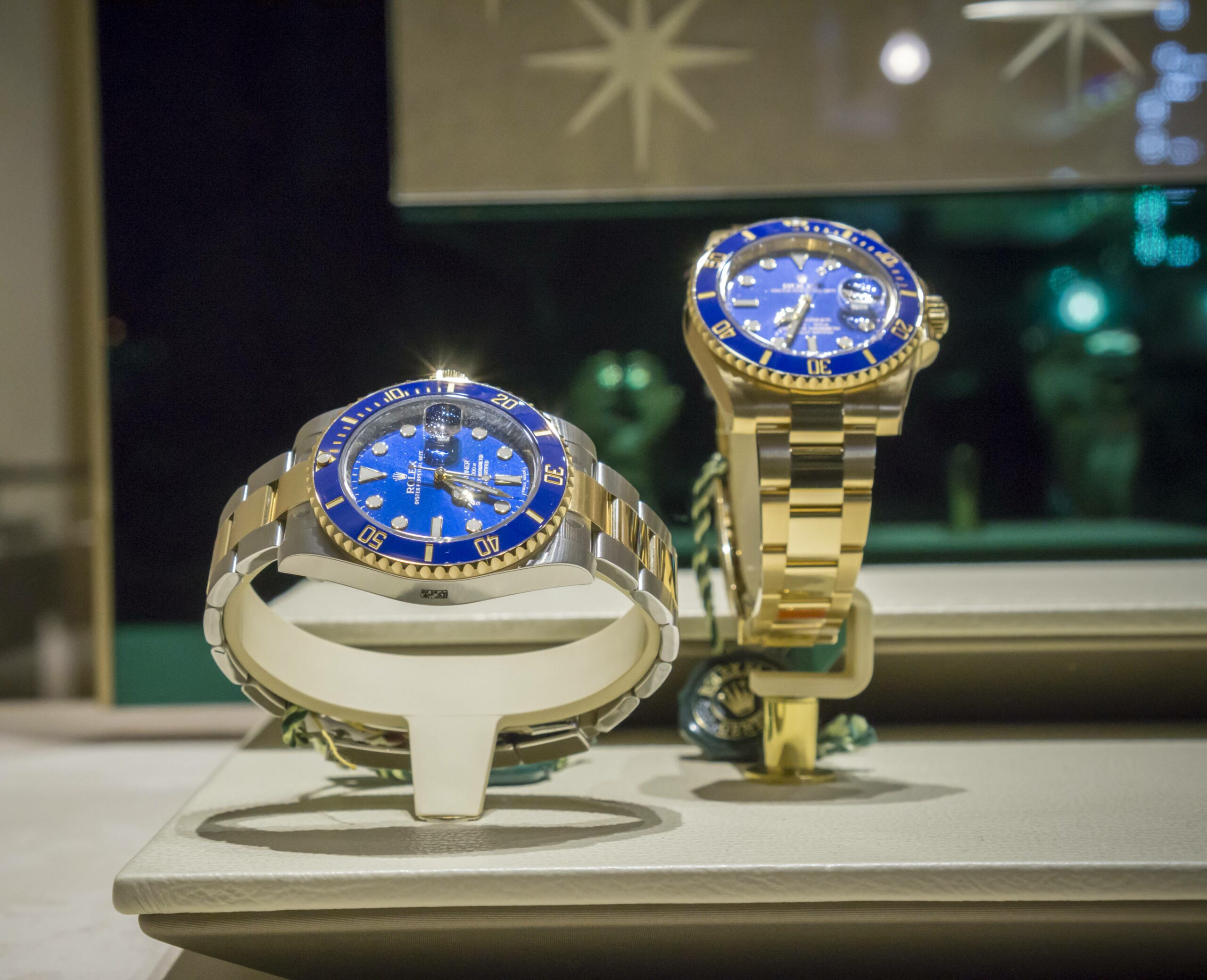 Begehrte Luxusobjekte: Rolex-Uhren in einem Schaufenster.