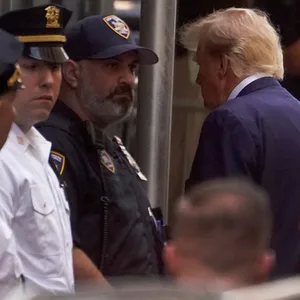 Donald Trump, ehemaliger Präsident der USA, trifft bei der Staatsanwaltschaft von Manhattan ein.