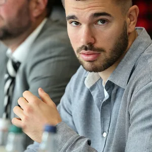 Mario Vuskovic bei der Verhandlung vor dem DFB-Sportgericht im März