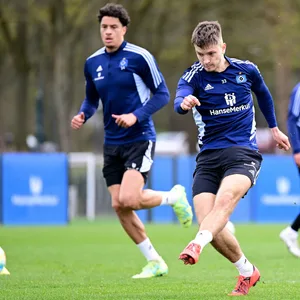 Jonas David und Noah Katterbach im HSV-Training