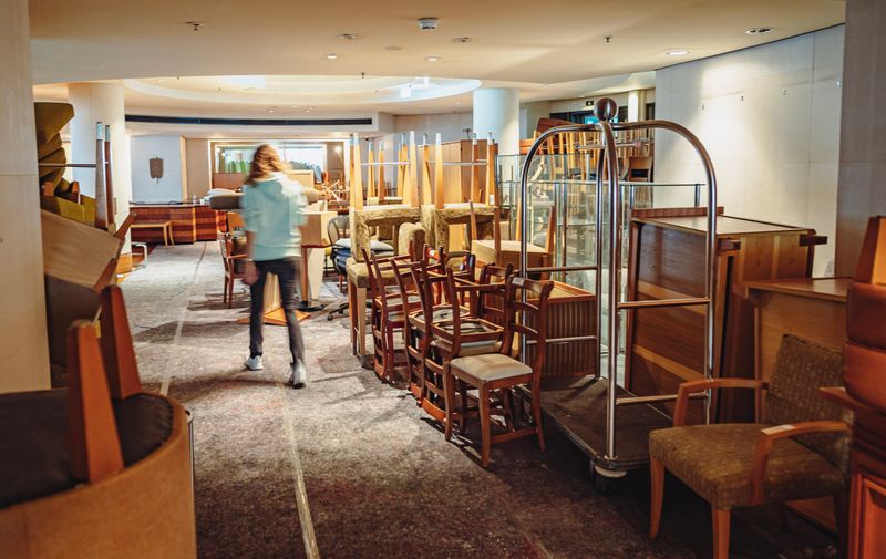 Lobby des geschlossenen Hyatts