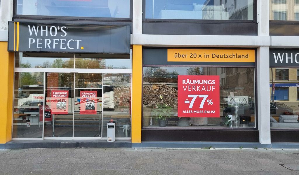 Comerciante de muebles: Who’s Perfect insolvente – dos sucursales en Hamburgo