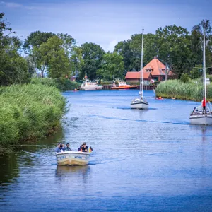 Boote sind auf der Uecker