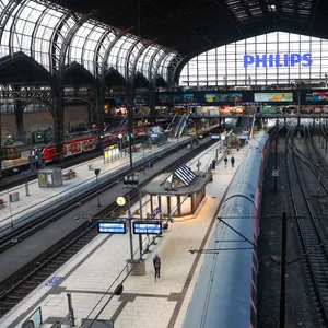 leerer Hamburger Hauptbahnhof