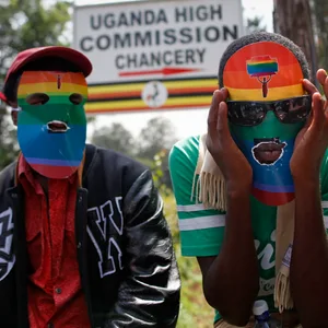 Gegen die archaische Anti-Homosexuellen-Gesetzgebung in Uganda gibt es schon seit Jahren auch international Proteste wie hier in Kenia (Archivbild).