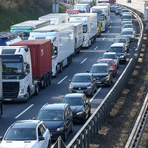 Stau auf der A7 kurz vor dem Elbtunnel (Archivbild).