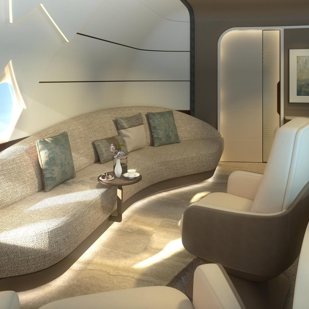 Wohnzimmer in der VIP-Boeing