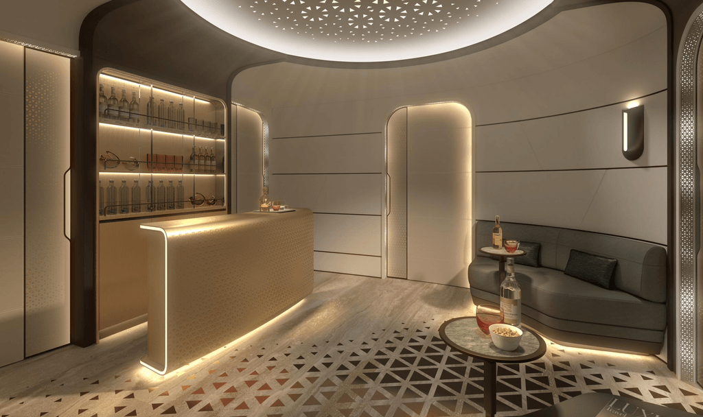 Bar in der VIP-Boeing