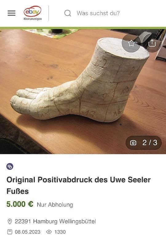 eBay Uwe Seeler Fuß