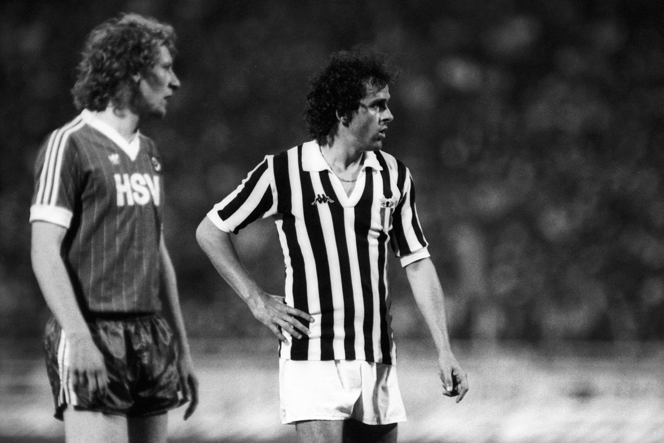 Wolfgang Rolff war im Endspiel 1983 der Schatten von Juventus' Michel Platini.