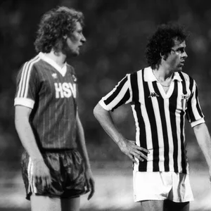 Wolfgang Rolff war im Endspiel 1983 der Schatten von Juventus' Michel Platini.