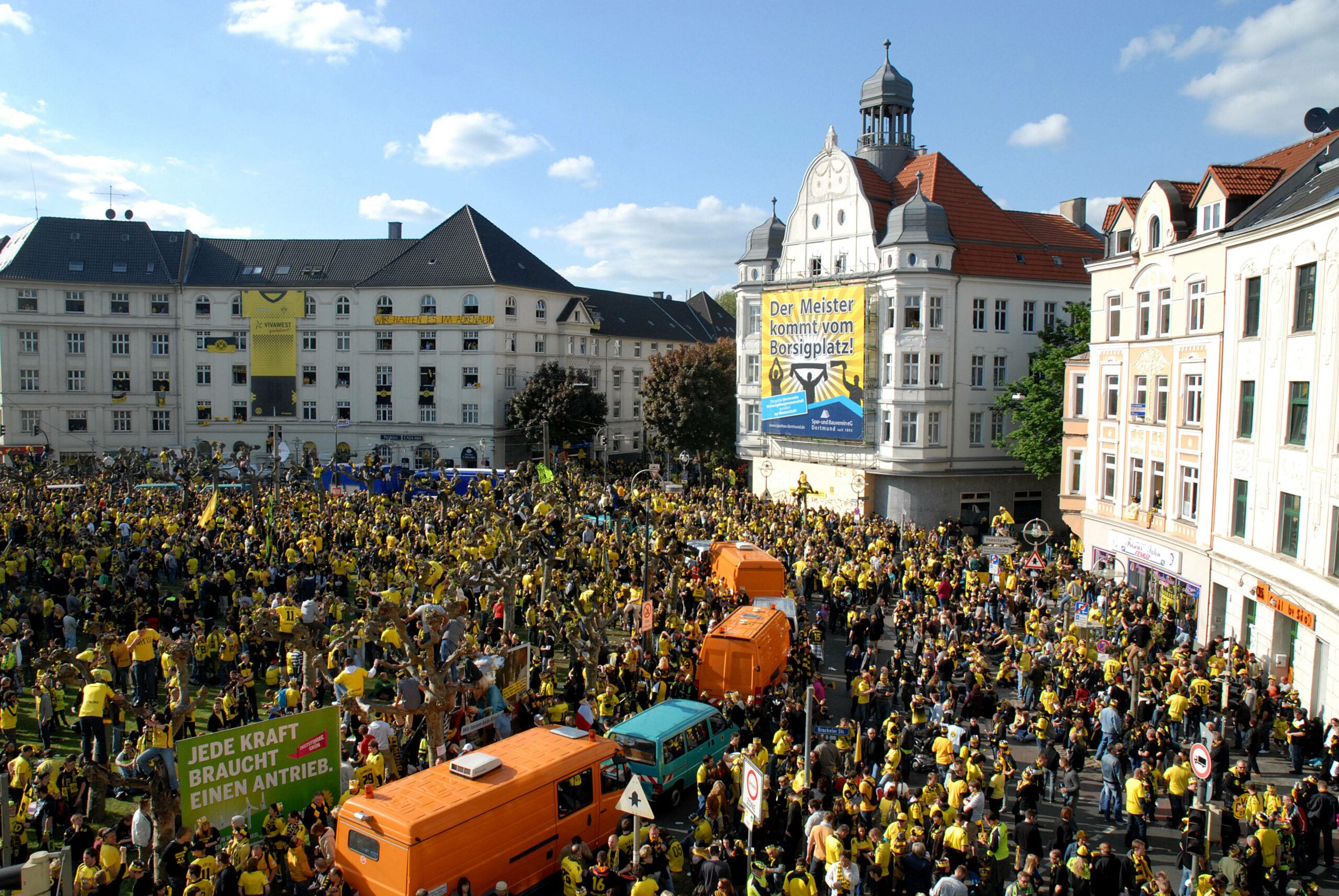 Dortmunds Innenstadt bei der Meisterfeier 2012