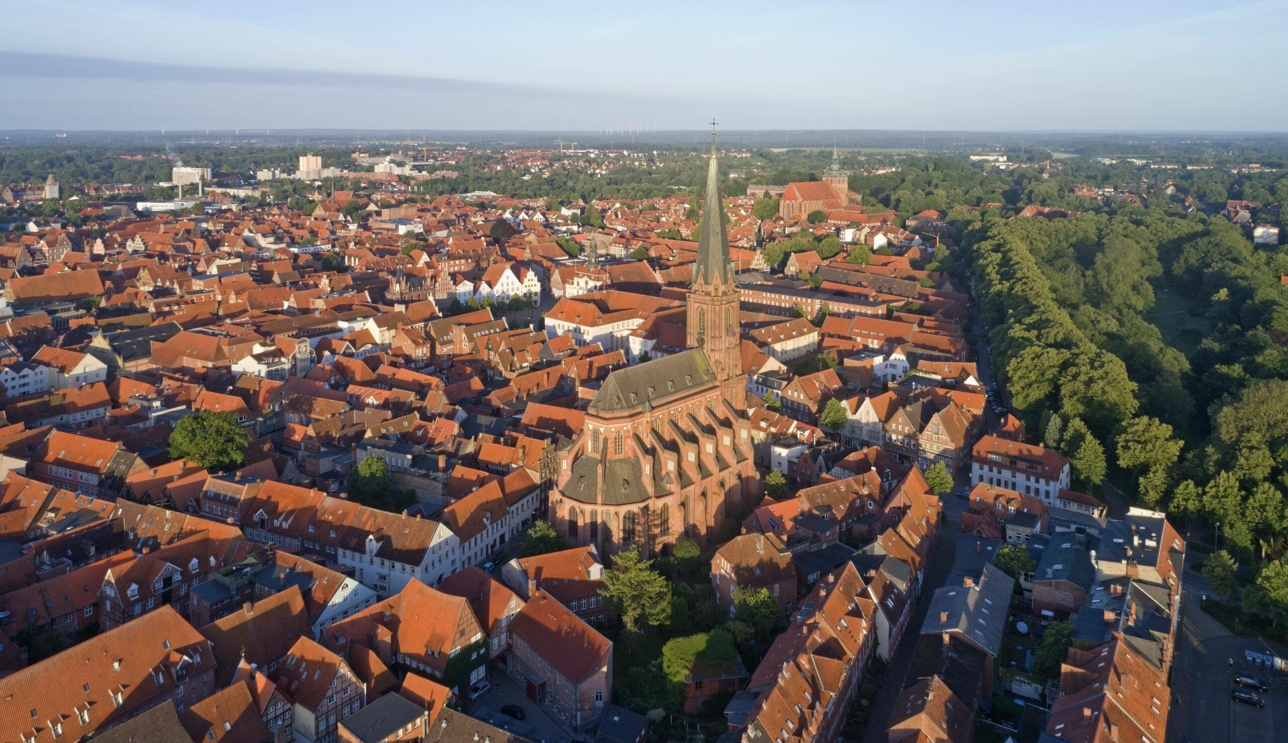 Luftaufnahme der Altstadt von Lüneburg (Symbolbild)