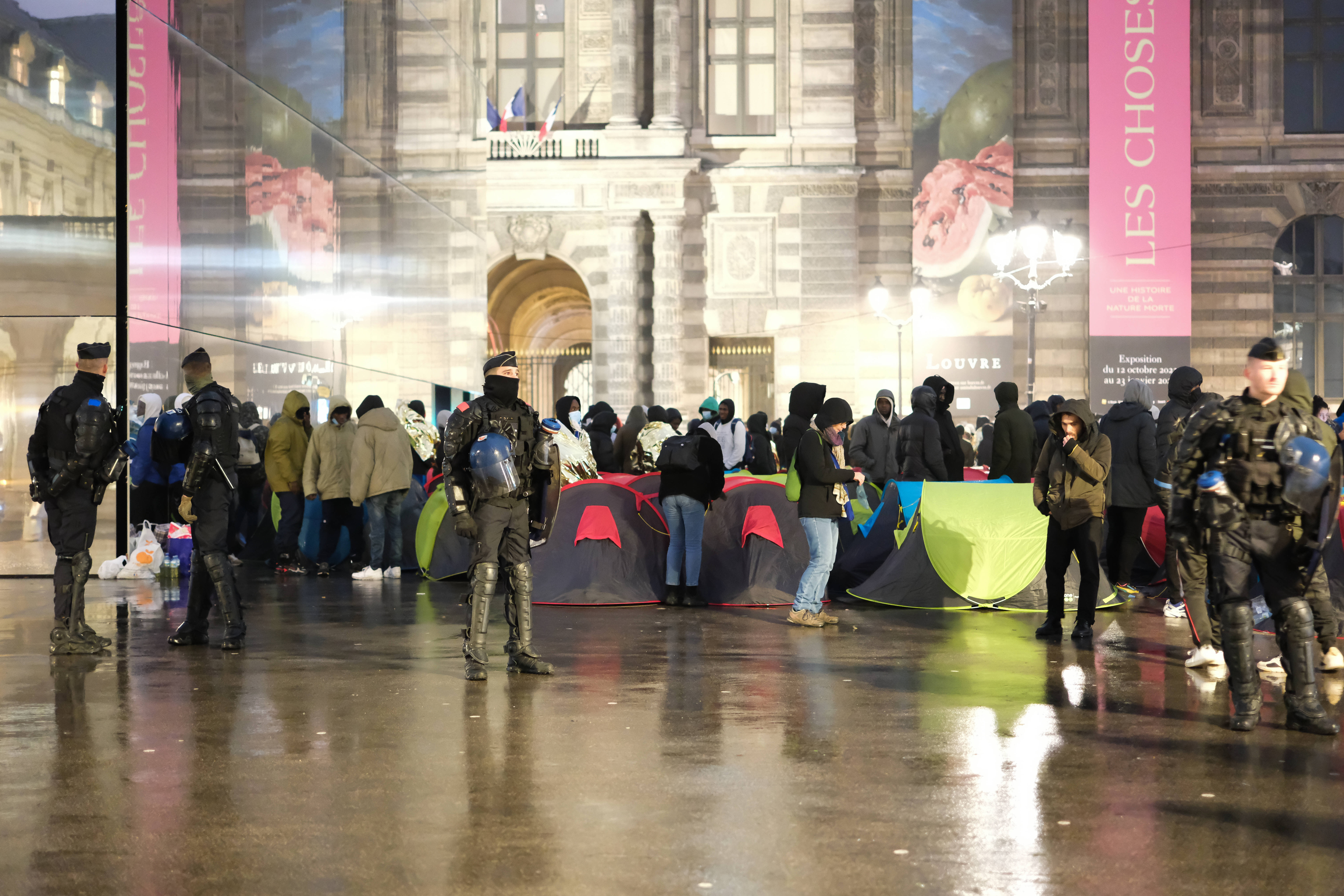 Migranten-Camps in Paris