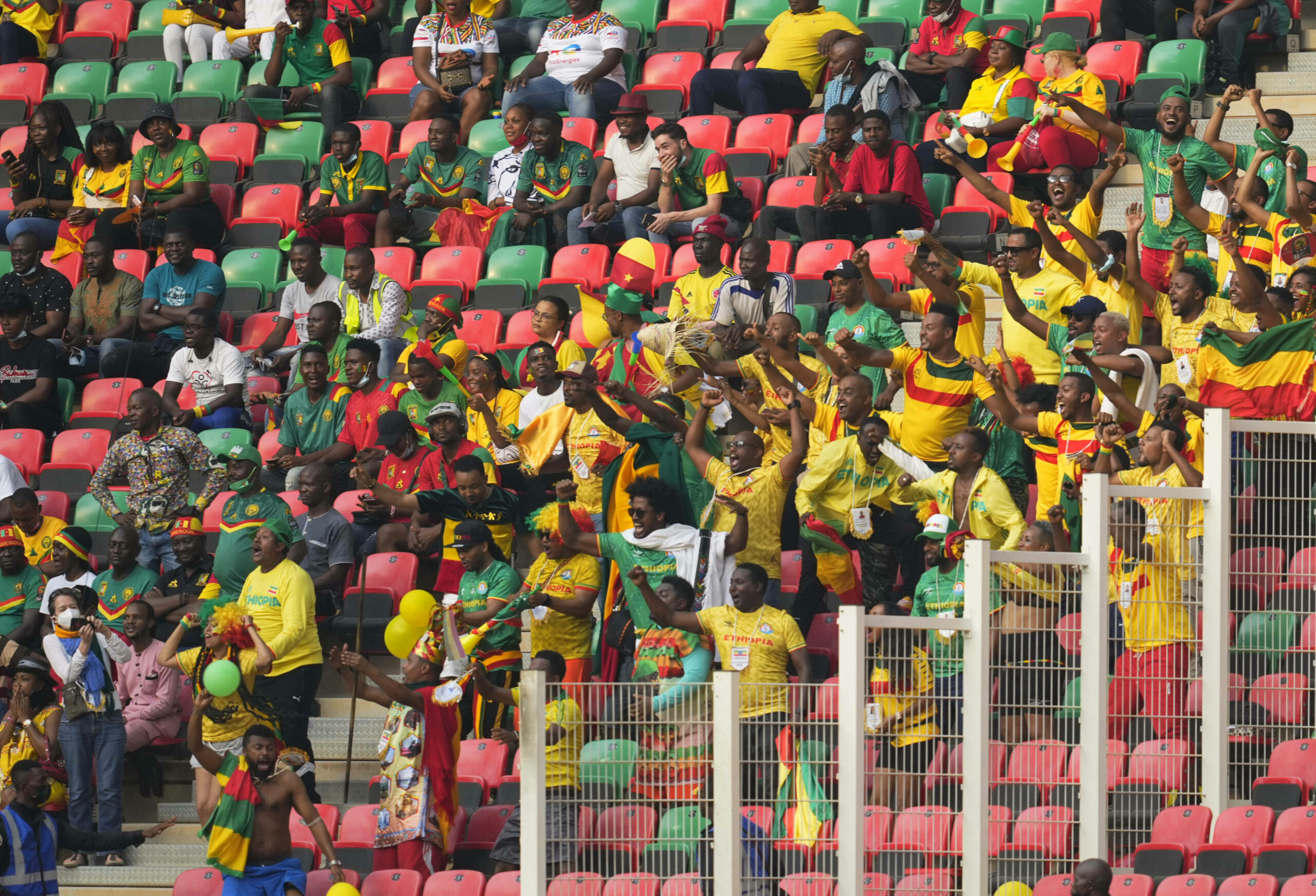 Fußball-Fans aus Äthiopien