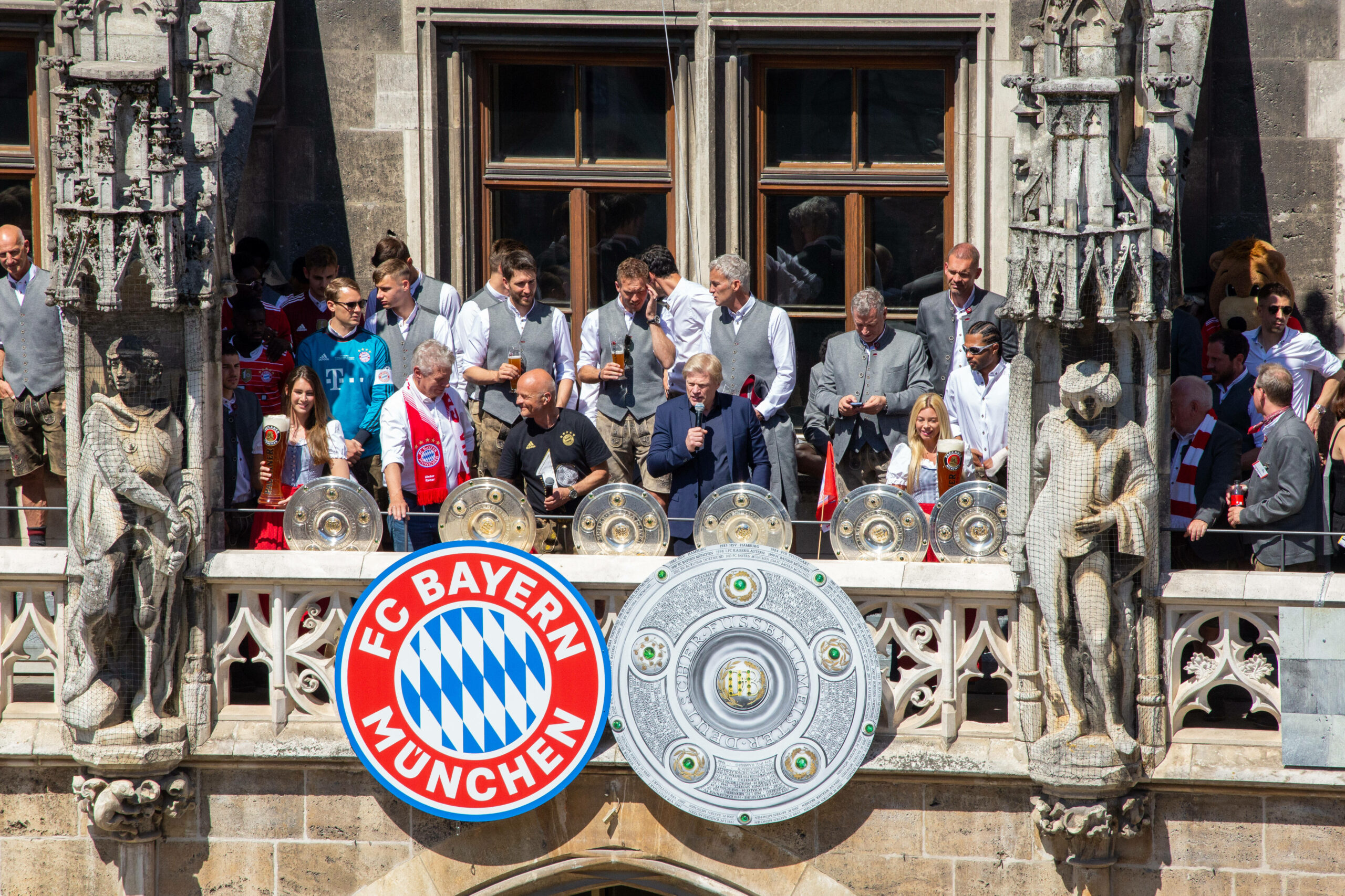 FC Bayern auf dem Marienplatz in München