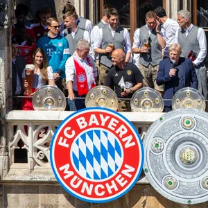 FC Bayern auf dem Marienplatz in München