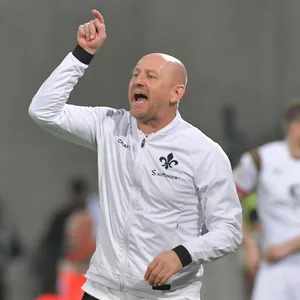Darmstadt-Trainer Torsten Lieberknecht gestikuliert