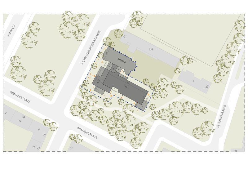 Der Lageplan zeigt, wo das geplante Stadtteilzentrum auf der Veddel liegt.