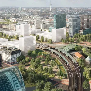 Viel Grün, neuer Bahnhof, neue Bauten: So könnte das Berliner Tor mal aussehen.