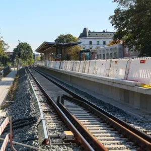 Bauarbeiten an der S-Bahn-Station Ottensen