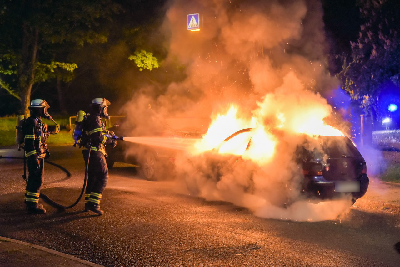 Das brennende Auto in Billstedt