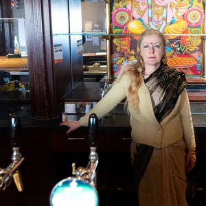 Kathrin Gutmann, Inhaberin des Maharaja, kurz vor der Räumung der alten Räume an der Rindermarkthalle