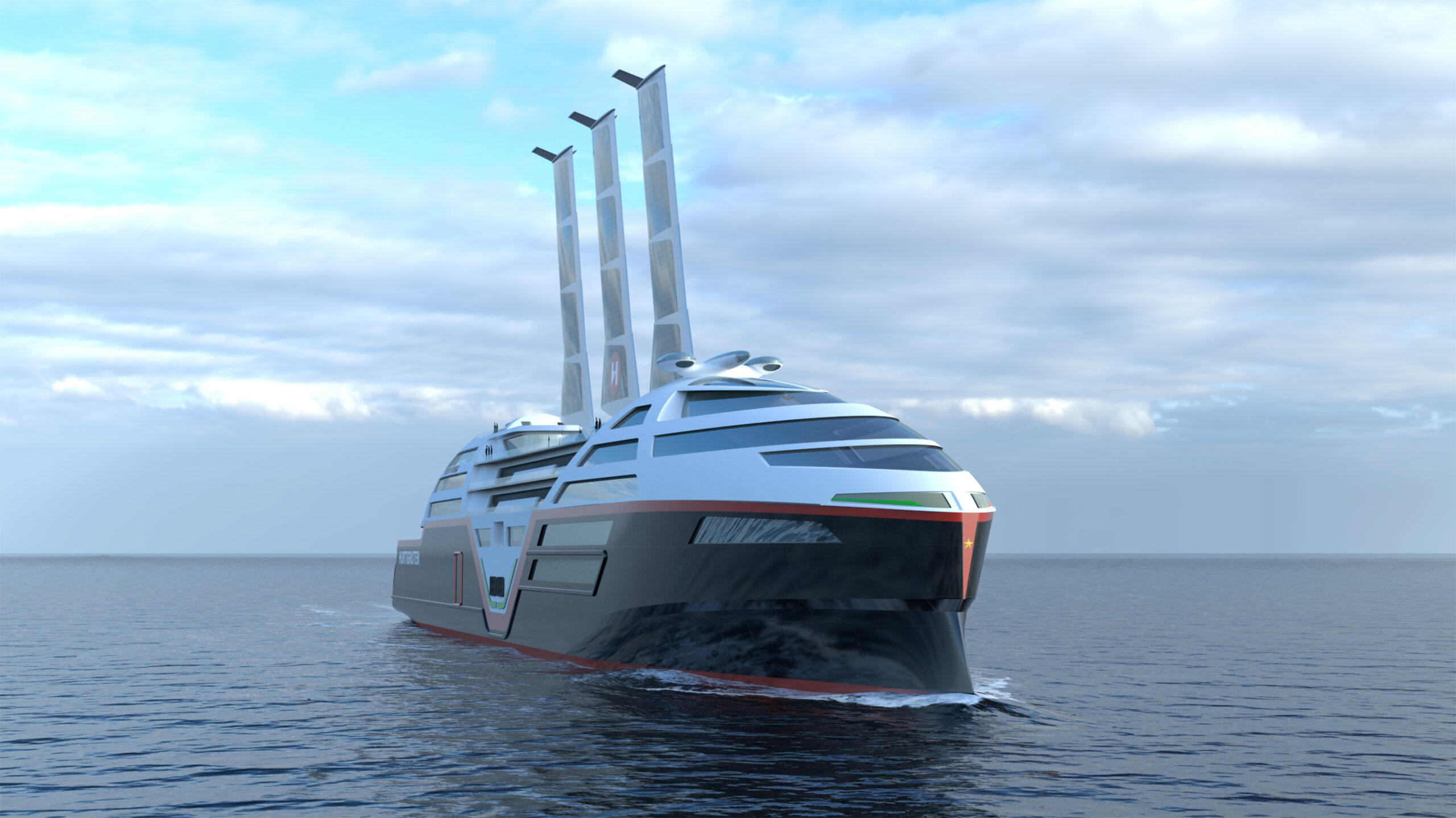 So sieht das erste Konzept des Null-Emissions-Schiffs von Hurtigruten aus.