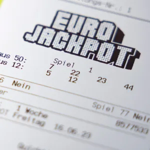 Eine Spielquittung für ein Eurojackpot-Los