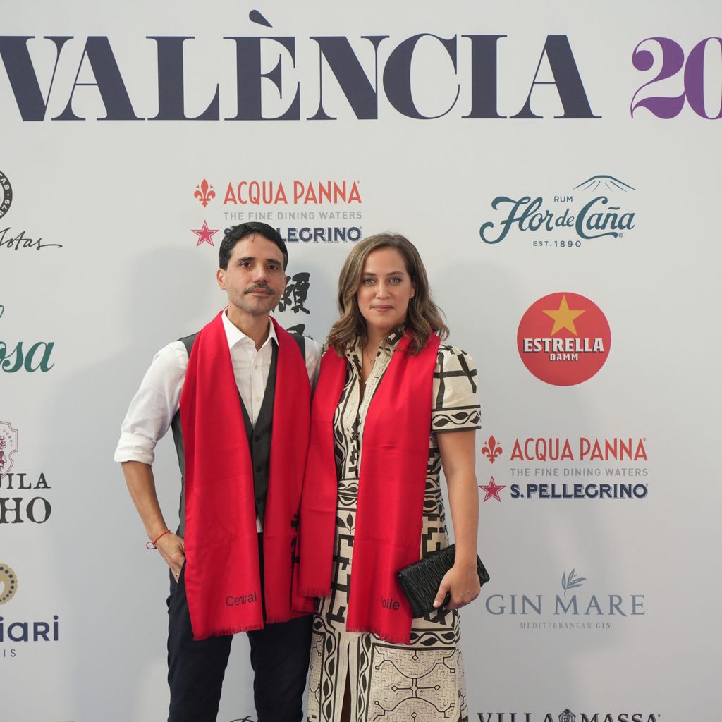 Virgilio Martinez und Pia Leon, Chefköche des Restaurants Central aus Lima, während der Gala „The World's 50 Best Restaurants“ im Palau de Les Arts. 
