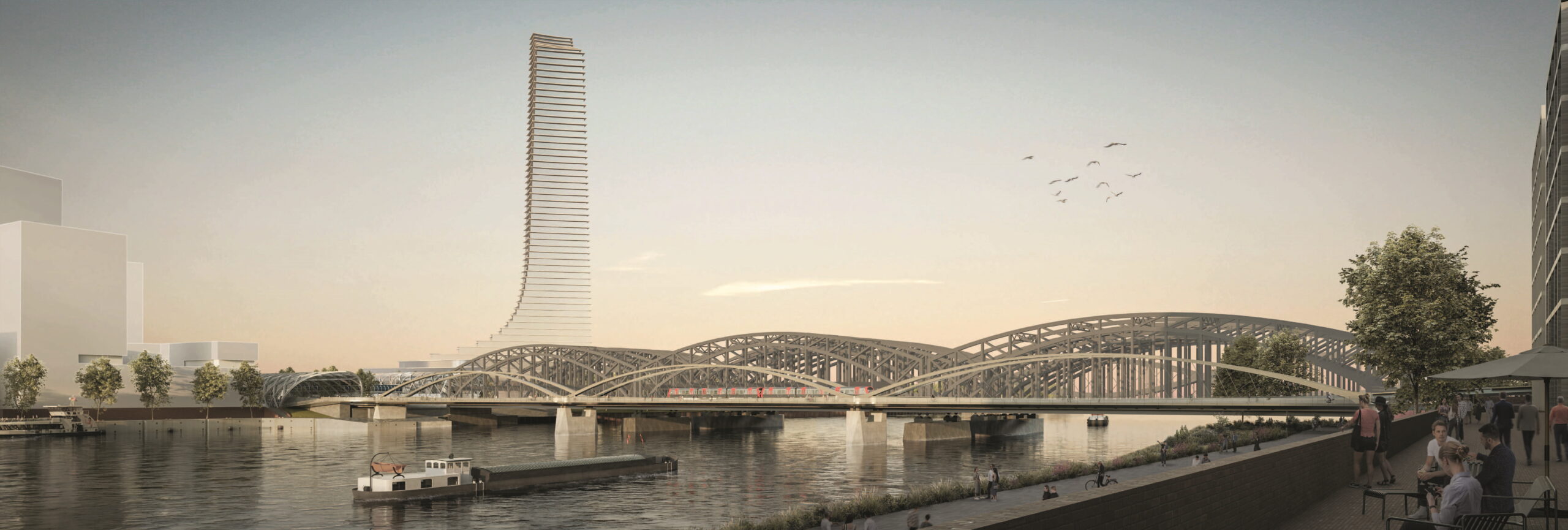 So könnte sie einmal aussehen: Die Brücke der U4 über die Elbe.