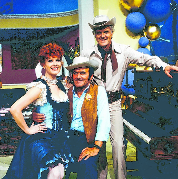 „Die nächste Party kommt bestimmt“, 1980 im ZDF: Ralf Paulsen (r.) mit Elisabeth Volkmann  und Big-Band-Leader Max Greger