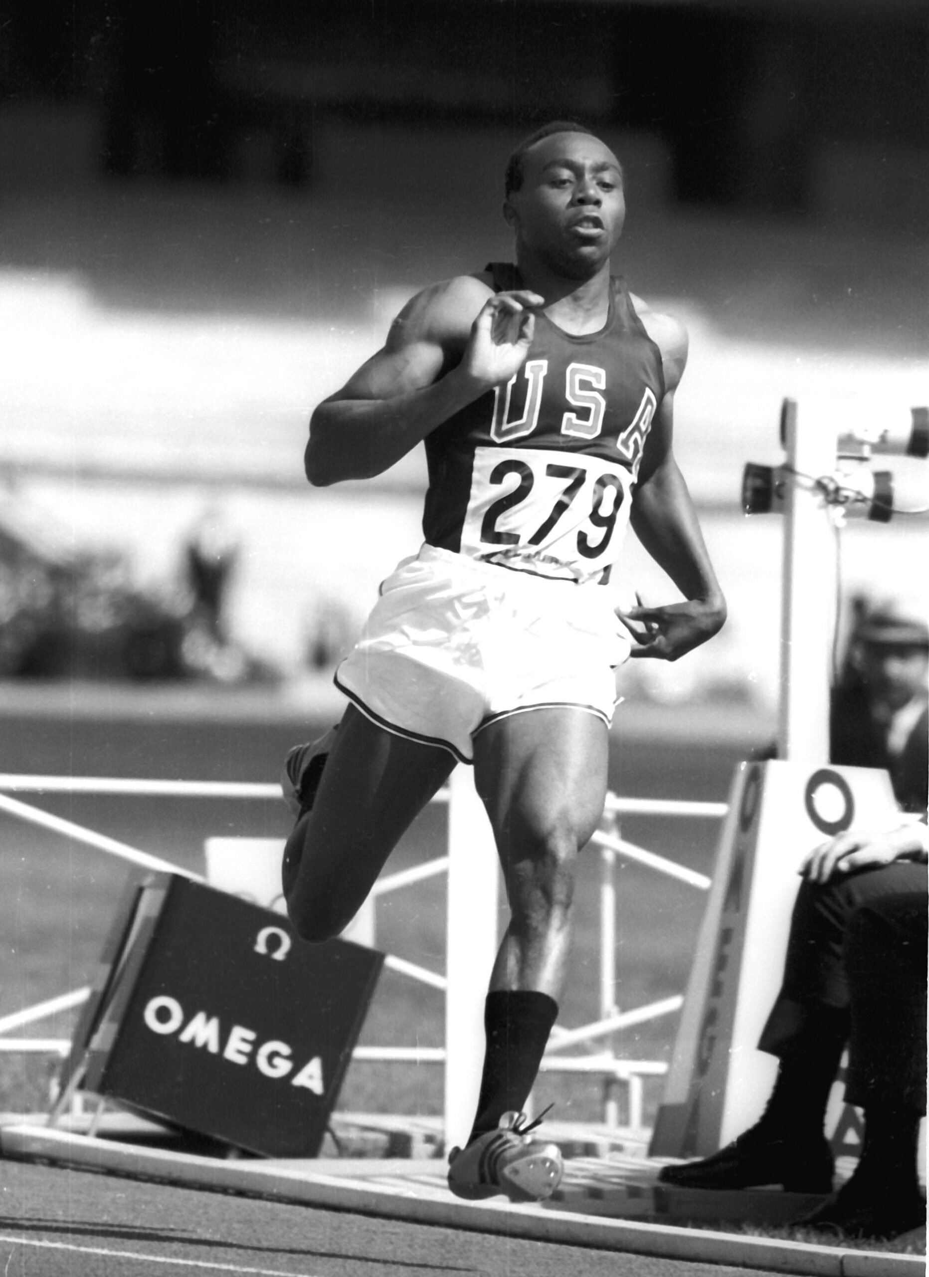 Jim Hines bei Olympia 1968